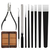 Conjunto de 9 Facas para Pedicure Segbeauty - Aço Manganês com Bolsa Conjunto de 9 Facas para Pedicure Segbeauty - Aço Manganês com Bolsa