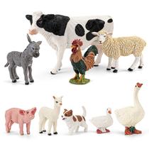 Conjunto de 9 Figuras Realistas de Animais da Fazenda THINKBAY