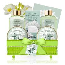 Conjunto de 9 peças de cesta de banho PEARLWORLD White Jasmine
