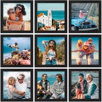 Conjunto de 9 porta-retratos Vittanly para fotos 8x8 ou 4x4 Conjunto de 9 porta-retratos Vittanly para fotos 8x8 ou 4x4