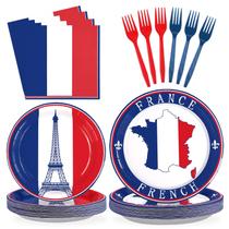 Conjunto de 96 unidades de suprimentos para festas, França, França, bandeira francesa