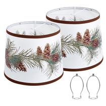 Conjunto de abajures de 2 tambores de reposição de 25 cm para luminária de mesa