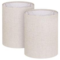 Conjunto de abajures de 2 tecidos LEYINPEI 25x25x33cm Beige Line Conjunto de abajures de 2 tecidos LEYINPEI 25x25x33cm Beige Line