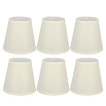 Conjunto de abajures Fdit de cor creme para lâmpada de candelabro, 6 unidades