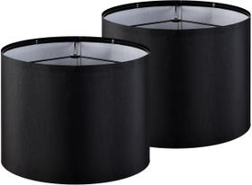 Conjunto de abajures GO&SO em tecido preto de tamanho médio (33x33x25cm) Conjunto de abajures GO&SO em tecido preto de tamanho médio (33x33x25cm)
