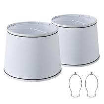 Conjunto de abajures Luvkczc White Fabric Replacement 13x11x10cm