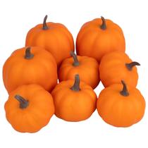 Conjunto de abóboras artificiais Artgar Orange Foam, 8 peças, Halloween, outono
