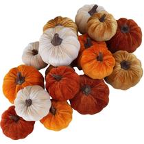 Conjunto de abóboras decorativas Winlyn Assorted Farmhouse Fall x16