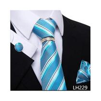 Conjunto de Abotoaduras e Gravata Masculina para Festas de Fim de Ano