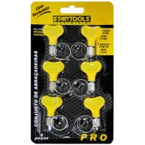 conjunto de abraçadeiras ajustável borboleta aço inox 6 pçs