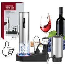 Conjunto de abridor de vinho elétrico CIRCLE JOY 6 em 1 com cortador de papel alumínio