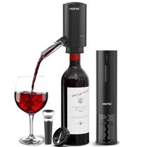 Conjunto de abridor de vinho elétrico Higfra recarregável com aerador