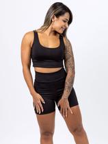 Conjunto De Academia Básico Top E Shorts Em Suplex
