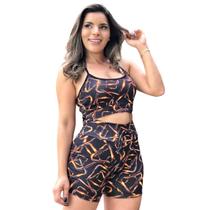 Conjunto de Academia Cordinha e Lacinho Roupa Fitness Feminina Conjunto de Academia Cordinha e Lacinho Roupa Fitness Feminina