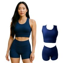 Conjunto De Academia Feminino Shorts + Top Fitness Básico