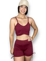 Conjunto de academia feminino zero transparência com short e top Conjunto de academia feminino zero transparência com short e top