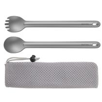 Conjunto de acampamento OUTXE Titanium Long Handle Spork and Spoon