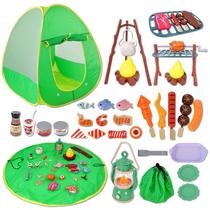 Conjunto de acampamento Toys Viwulute com tenda dobrável para crianças de 3 a 5 anos
