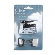 Conjunto de Acessórios 22 Peças Clipes e Clipes de Fichário - Office Basics Conjunto de Acessórios 22 Peças Clipes e Clipes de Fichário - Office Basics