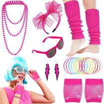 Conjunto de acessórios Carreuty 80s Fancy Dress para mulheres - 19 unidades Conjunto de acessórios Carreuty 80s Fancy Dress para mulheres - 19 unidades