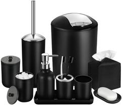 Conjunto de acessórios de banheiro ALPIRIRAL Black 10 peças Conjunto de acessórios de banheiro ALPIRIRAL Black 10 peças