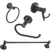 Conjunto de acessórios de banheiro BeSy Oil Rubbed Bronze de 4 peças