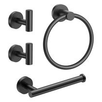 Conjunto de acessórios de banheiro FORIOUS SUS304 em aço inoxidável preto