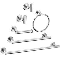 Conjunto de acessórios de banheiro Kwanicas Brushed Nickel