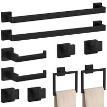 Conjunto de acessórios de banheiro PNWNNH Matte Black 10 peças Conjunto de acessórios de banheiro PNWNNH Matte Black 10 peças