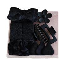 Conjunto De Acessórios De Cabelo De Pelúcia Multicolorido Para Mulheres 12PCS Conjunto De Utensílios