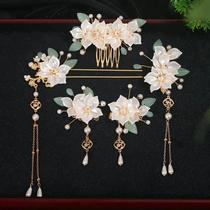 Conjunto De Acessórios De Cabelo Hanfu Vintage Com Borlas Florais - 5 Peças, Estilo Clássico Conjunto De Acessórios De Cabelo Hanfu Vintage Com Borlas Florais - 5 Peças, Estilo Clássico