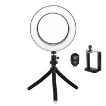 Conjunto de acessórios de câmera lâmpada selfie/anel de luz 16 cm com suporte maleável Conjunto de acessórios de câmera lâmpada selfie/anel de luz 16 cm com suporte maleável