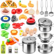 Conjunto de acessórios de cozinha Pretend Play Hohosunlar 38 unidades para crianças