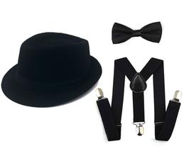 Conjunto de acessórios de fantasia Gatsby Gangster 1920s para homens