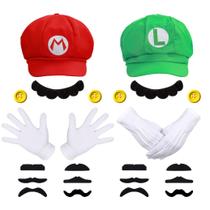 Conjunto de acessórios de fantasia Humairc Super Bros Hats Mary Luigy