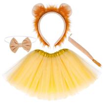 Conjunto de acessórios de fantasia, orelhas e cauda de leão para cosplay Conjunto de acessórios de fantasia, orelhas e cauda de leão para cosplay