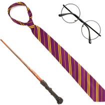 Conjunto de acessórios de fantasia Skeleteen Wizard Nerd Circle Glasses