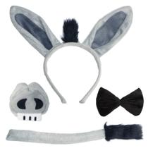 Conjunto de acessórios de fantasia Tequise Donkey Ears Headband Tail Nose Conjunto de acessórios de fantasia Tequise Donkey Ears Headband Tail Nose