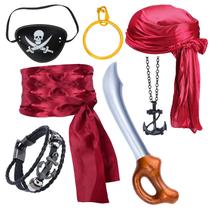 Conjunto de acessórios de fantasia Yewong Captain Pirate com boné de pirata