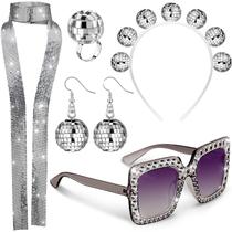 Conjunto de Acessórios de Festa Disco Tudomro anos 70 para Mulheres (5 peças) Conjunto de Acessórios de Festa Disco Tudomro anos 70 para Mulheres (5 peças)