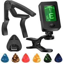 Conjunto de acessórios de guitarra DOMMI Guitar Capo Tuner com palhetas Conjunto de acessórios de guitarra DOMMI Guitar Capo Tuner com palhetas