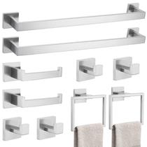 Conjunto de acessórios de hardware de banheiro TNOMS Q7 Brushed Nickel