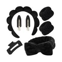 Conjunto De Acessórios De Maquiagem Feminina 3/7 Peças: Faixa De Cabelo, Esponja De Limpeza Facial, Conjunto De Acessórios De Maquiagem Feminina 3/7 Peças: Faixa De Cabelo, Esponja De Limpeza Facial,
