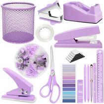 Conjunto de Acessórios de Mesa JIZHIYUAN 16 Peças Roxo Kit de Escritório