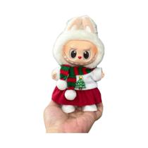 Conjunto De Acessórios De Natal Labubu Com Roupa Vermelha Para Bonecas V1 V2 V3 V4 - Presente