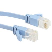 Conjunto de Acessórios de Rede Cat6 - Cabo Ethernet Plano Ultrafino (10m) - Azul Bebê