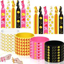 Conjunto de acessórios de softball Dingion, 48 peças, pulseiras e gravatas