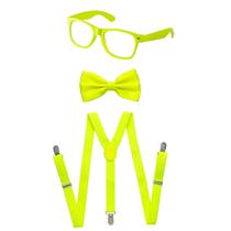 Conjunto de acessórios Dress Up America Neon Suspender para adultos e crianças