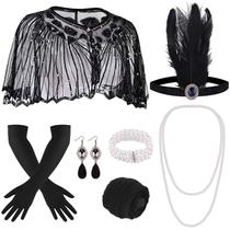 Conjunto de acessórios ELECLAND 1920s Flapper Great Gatsby para mulheres