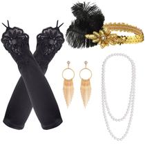 Conjunto de acessórios FEPITO 1920s Flapper Great Gatsby para mulheres